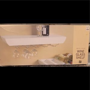 White Finish Wine Glass Shelf